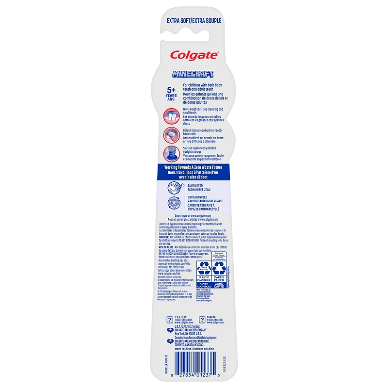 Colgate Kids Minecraft Toothbrush Pack, 2 Count