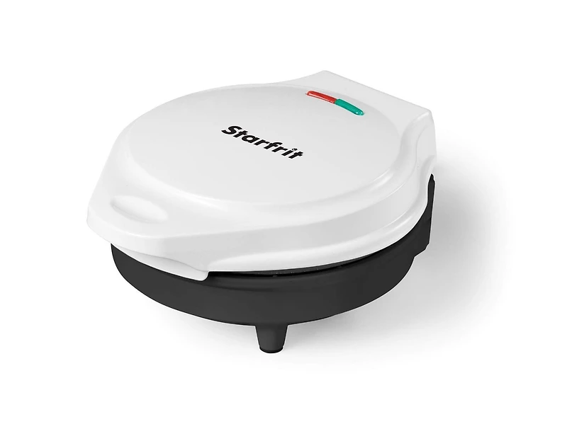 Starfrit Electric Waffle Maker - 7" Ceramic Non-Stick Cooking Surface - Scratch Resistant - 900W - White, CERAMIC WAFFLE MAKER