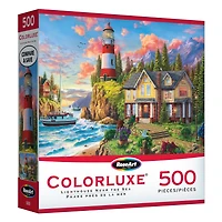 RoseArt - Colorluxe 500 pièces - Phare près de la mer - Puzzle emboîtable pour adulte