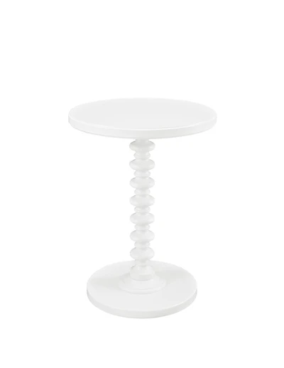 Egan Round Side Table, White