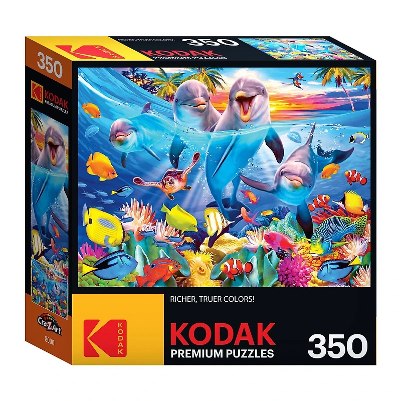Kodak 350 Piece Jigsaw Puzzle - Playful Dolphins