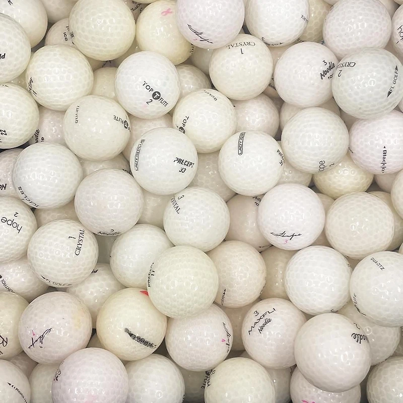 Mulligan - 100 Mix AAA Recycled Used Golf Balls, White