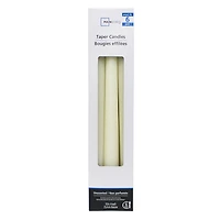 Mainstays Unscented 10" Taper Candle, 6 Pack