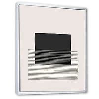 Designart Lignes géométriques minimales et carrés VIII ART MURAL À CADRE FLOTTÉ