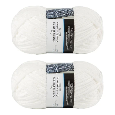 MAINSTAYS 2 Pack white polyester yarn