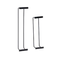 Porte-serviettes en métal Cody, Noir (Paquet de 2)