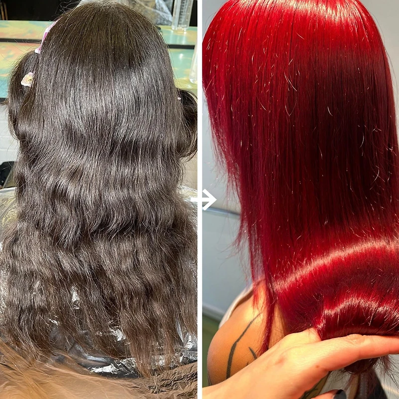 Bleach London Vivid Red Permanent Kit, Vegan permanent hair dye