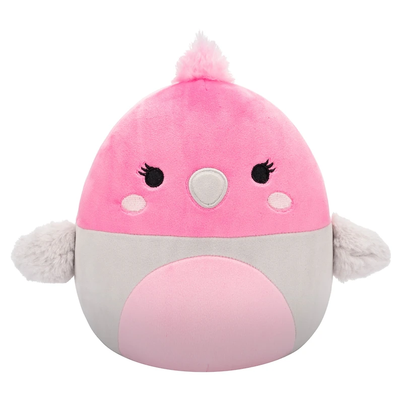 Squishmallows Original 7.5 pouces Jayla, l'oiseau Galah rose et gris – Peluche officielle Jazwares (petit)