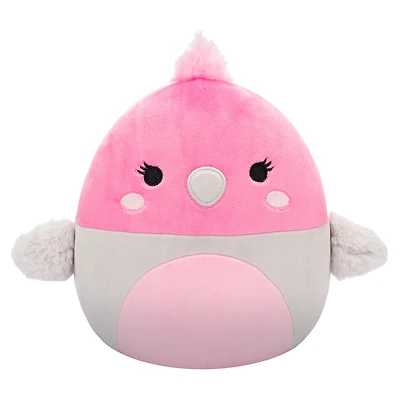 Squishmallows Original 7.5 pouces Jayla, l'oiseau Galah rose et gris – Peluche officielle Jazwares (petit)