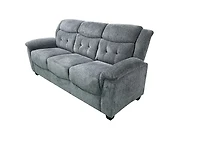 Canapé en tissu chenille K-Living de couleur gris foncé