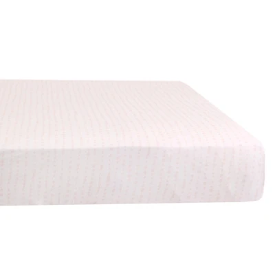 Jersey Fitted Crib Sheet, Pink Dots