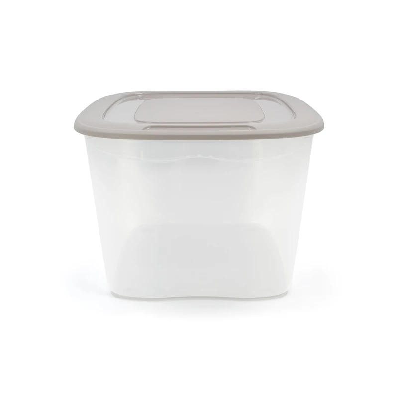 Tuff StoreTM Branded 63L (16.6 gal.), Utility Series Storage Tote Clear Base and Grey Lid