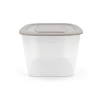 Tuff StoreTM Branded 63L (16.6 gal.), Utility Series Storage Tote Clear Base and Grey Lid