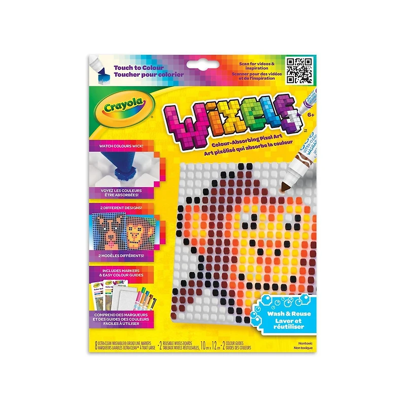 Trousse Crayola Wixels, Animaux D’art pixélisées