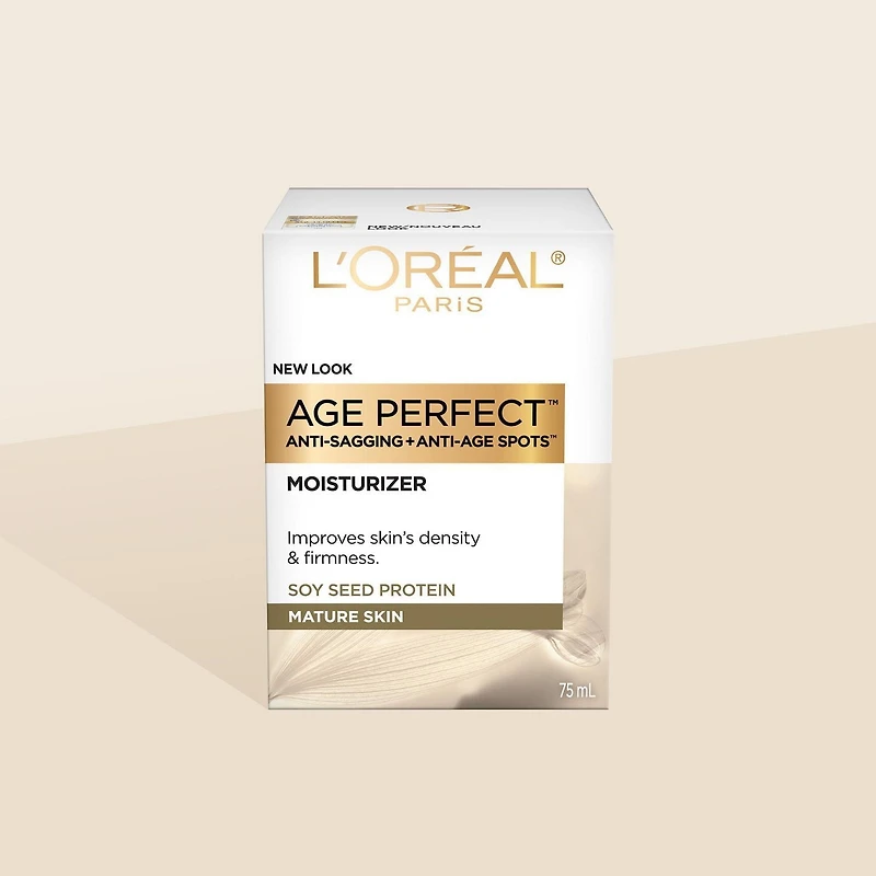 L'Oréal Paris Age Perfect Anti-Sagging Anti-Age Spot Crème Jour avec protéines de graines de soya, anti-âge, 75 ml