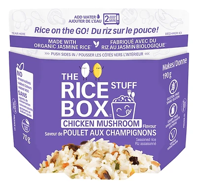Boîte de riz instantané au poulet et aux champignons The Rice Stuff