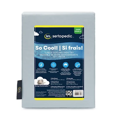 Ensemble de draps rafraîchissants 4pc Sertapedic So Cool! Ensemble de draps rafraîchissants Sertapedic 4 pièces
