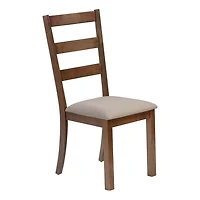 Monarch Specialties Dining Chair, Set Of 2, Side, Upholstered, Kitchen, Dining Room, Fabric, Wood Legs, Brown, Beige, Transitional