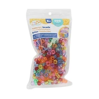 TINY HANDS Translucent Beads, 500 pack, 6mm x 9mm (0.23in x 0.35in), Age 6+, Kids, Crafts, BEAD PONY TRAN 500PC