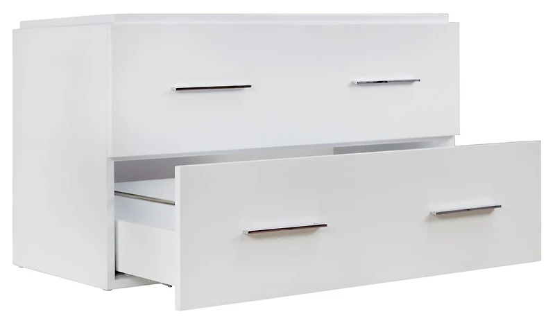 35-in. W 18-in. D Modern Wall Mount Plywood-Veneer Vanity Base Only In White AI-1731