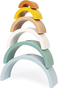 Janod - Tortue Arc-en-Ciel Sweet Cocoon - Jouet à Pousser et Tirer - Pour Bébés et Tout-Petits - Dès 12 Mois - Multilingue - J04405.