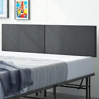 Cadre de lit plateforme en métal Zinus SmartBase avec tête de lit rembourrée et base de matelas