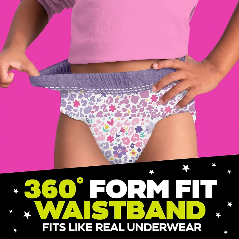 Ninjamas Nighttime Bedwetting Underwear Girl, Sizes S/M - L/XL, 34-44 Count