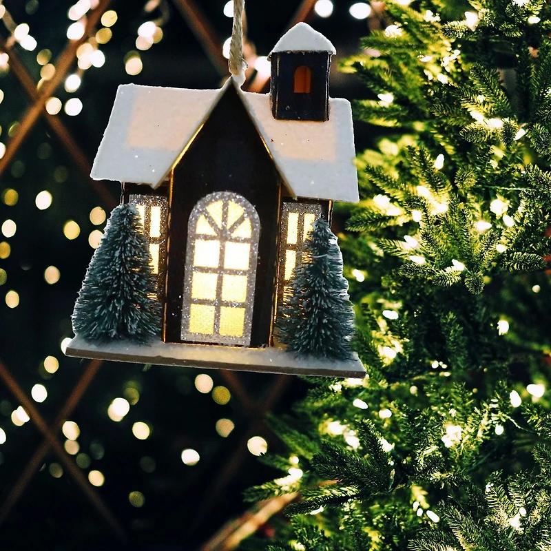 Holiday Time LED Plaid House Ornament