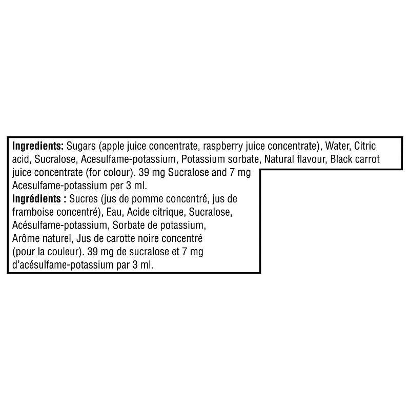 Rehausseur liquide pour l’eau Framboise 52 mL