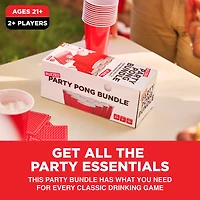 Party Pong Bundle par Buzzed – Kit de jeux à boire pour adultes avec 20 gobelets, 4 balles de ping-pong, 2 dés, un jeu de cartes et instructions pour 10+ jeux Pack de pong de fête