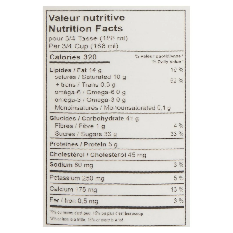 Lambert creme glacee cappuccino fudge Contenance 500ml