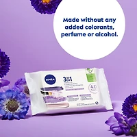 NIVEEA Lingettes Nettoyantes 3-En-1 Biodégradables pour Peau Sensible 40 Lingettes