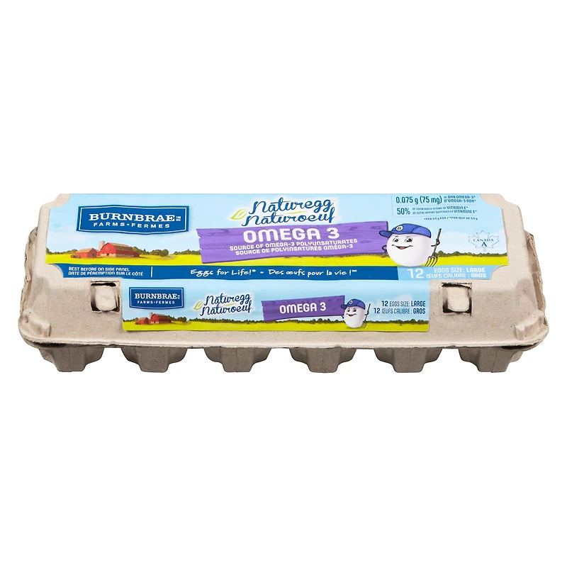 Naturegg Omega 3 Large Eggs, 12 eggs/carton