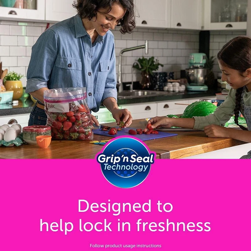 Ziploc® Storage Bags with Stay Open Technology, Large, 38 Bags