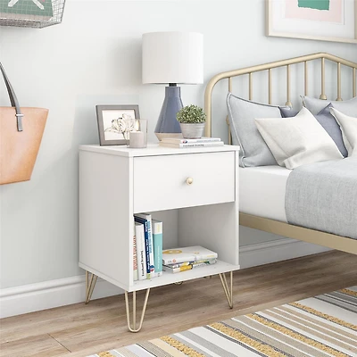 Novogratz Finley, table de chevet, blanc