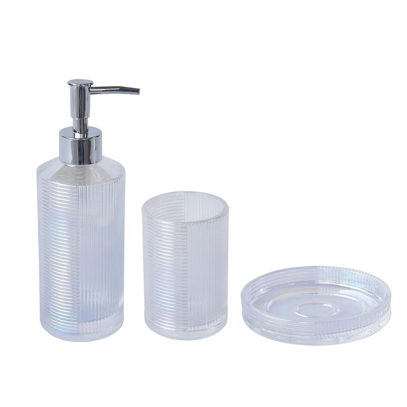 Distributeur de lotion en verre écaillé Hometrends, distributeur de savon de couleur irisée, 1 pompe à savon et pompe à lotion pour cuisine, salle de bain ou hôtel