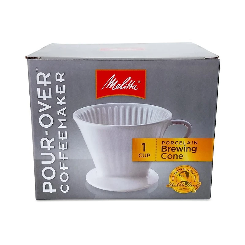 Infuseur à café conique Pour-Over de Melitta en porcelaine