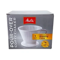 Infuseur à café conique Pour-Over de Melitta en porcelaine