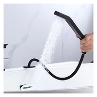 The akuaplus® Roman Bathtub Faucet ELENA with Hand Shower in solid brass - 4 Pieces.