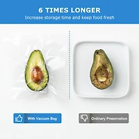 Mainstays 8 in. Vacuum Seal Roll, 8 in. x 20 ft , 2 Pack , Clear