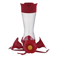 Perky-Pet Pinch Waist Glass Hummingbird Feeder, 8 oz wide mouth bottle