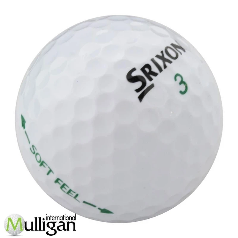Mulligan - 12 balles de golf récupérées Srixon Soft Feel 5A Pristine, Blanc