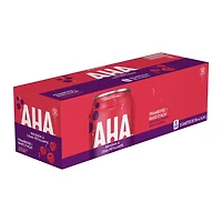AHA Framboise + Baies D'Acai Fridge Pack Cannettes, 355 mL, 12 Pack