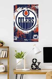 NHL Edmonton Oilers - Maximalist Logo 23 Wall Poster, 22.375" x 34"
