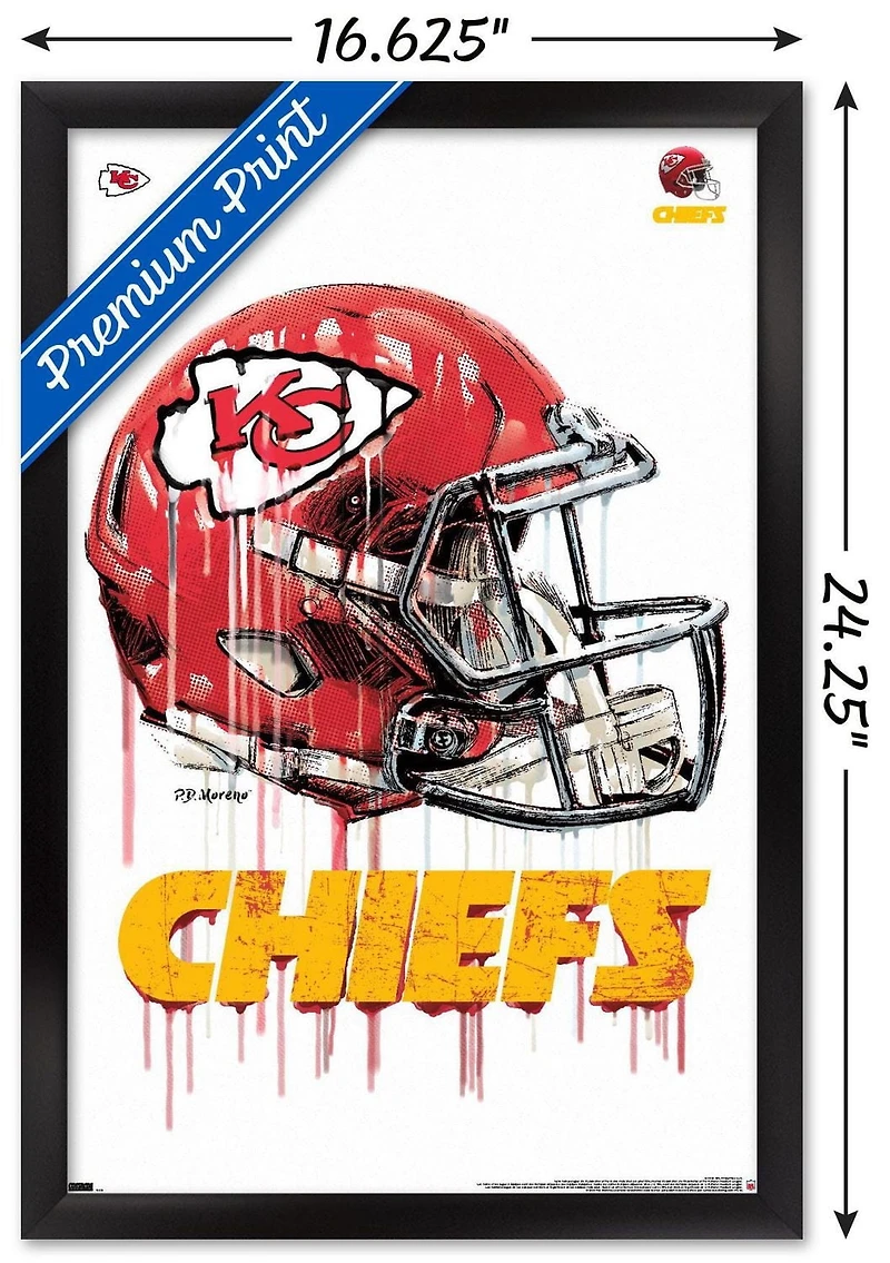 NFL Kansas City Chiefs - Drip Helmet 20 Wall Poster