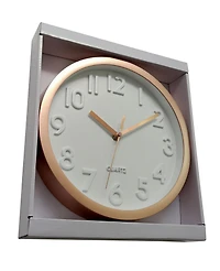 WHITE DIAL PLASTIC WALL CLOCK 10"