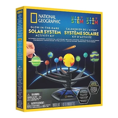 National Geographic: Glow in the Dark Solar System – Educational STEM Kit for Kids Ages 6+, Solar System
