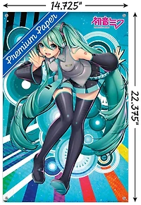 Hatsune Miku Chuchotement 22,375" x 34" Affiche Murale avec Punaises, par Trends International