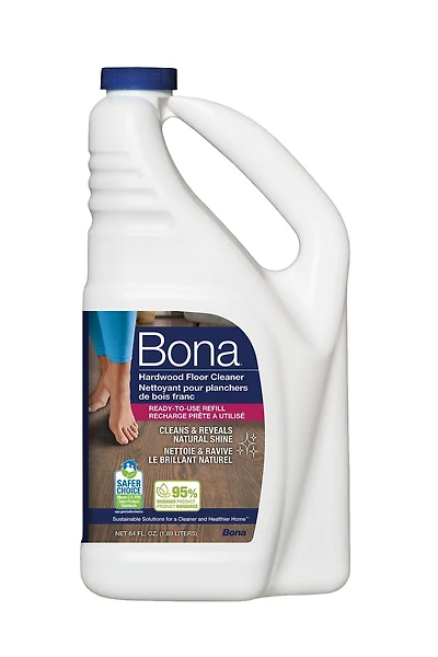 Bona Hardwood Floor Cleaner Refill 1.89L, Quick & Easy