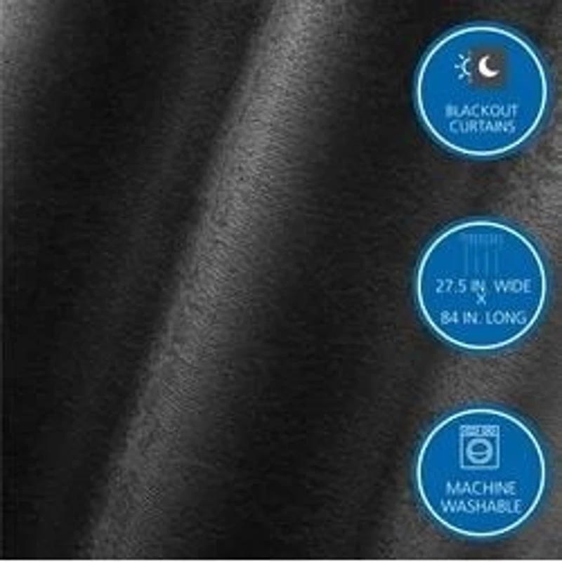 Mainstays 4 panneaux de rideau occultants en son genre, ensemble de 4, blanc, 28 po L x 84 po L